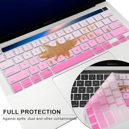 غطاء لوحة مفاتيح Allinside MacBook لجهاز Pro 14 بوصة/16 ​​بوصة (M2/M3/M4، 2021-2025) وAir 13 بوصة/15 بوصة (M1/M2/M3/M4 Pro/Max، 2022-2025)، غلاف حماية للوحة مفاتيح الكمبيوتر المحمول، تصميم US ANSI، أزرق in Kuwait