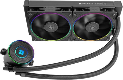 مبرد مياه Thermalright Mjolnir Vision 360 UB ARGB Black CPU Water Cooler، 3 مراوح PWM نظام تبريد المياه مع 2150PRM، لـ AM4/AM5 وIntel LGA1851/1700، شاشة LCD مغناطيسية قابلة للفصل بدقة 640 * 480 in Saudi Arabia