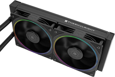 مبرد مياه Thermalright Mjolnir Vision 360 UB ARGB Black CPU Water Cooler، 3 مراوح PWM نظام تبريد المياه مع 2150PRM، لـ AM4/AM5 وIntel LGA1851/1700، شاشة LCD مغناطيسية قابلة للفصل بدقة 640 * 480 in Saudi Arabia