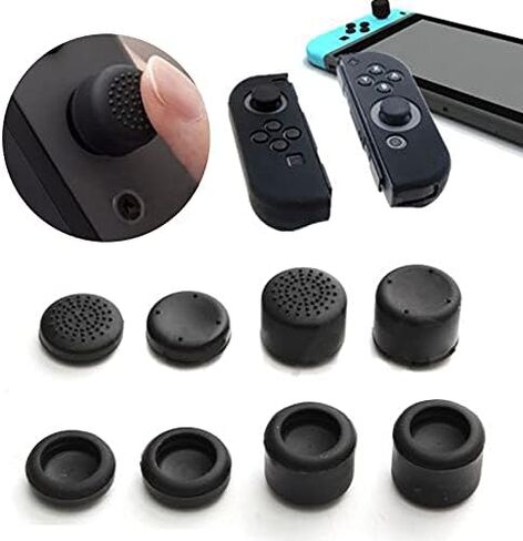 8 * سيليكون عصا الإبهام عصا التحكم غطاء قبضة Thumbsticks غطاء تغليف لنينتندو سويتش لـ Joy-Con in Saudi Arabia