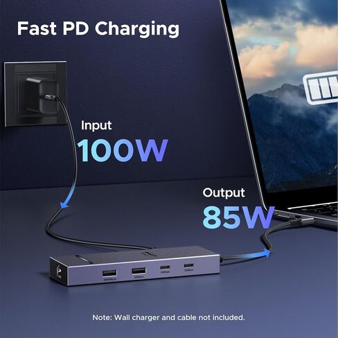 UGREEN Revodok Pro 7 في 1 USB-C Hub إلى DisplayPort 4K 60 هرتز، توصيل طاقة 100 واط 10 جيجابت في الثانية USB-A وUSB-C 3.2 لأجهزة MacBook Pro/Air، iPad Pro، Thinkpad، Rog Ally والمزيد. in Saudi Arabia
