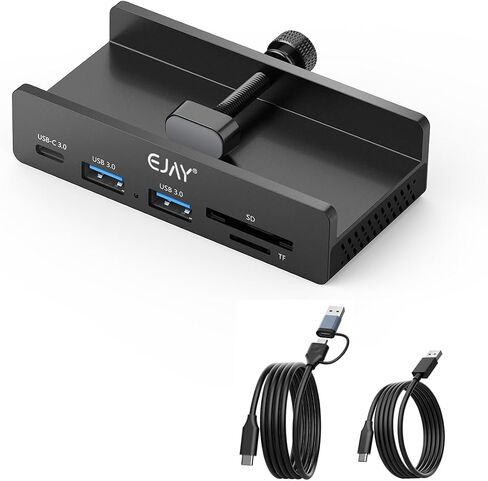 EJAY Clamp USB Hub 5-in-1 USB C Hub 59" Cable for iMac & PC in Kuwait
