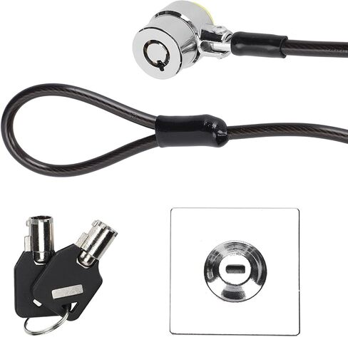 Generic Laptop Locking Cable, Laptop Lock AntiTheft Galvanized Computer Security Cable with Lock Base with Combination Universal for Most in Saudi Arabia