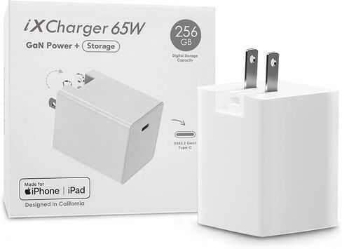 USB-C Charger Flash Drive: 1TB Apple MFi Certified for iPhone, iPad, Android, Laptop, MacBook, Backup Storage, 65W Fast Charging, External Memory, PD Power Adapter, iXCharger in Saudi Arabia
