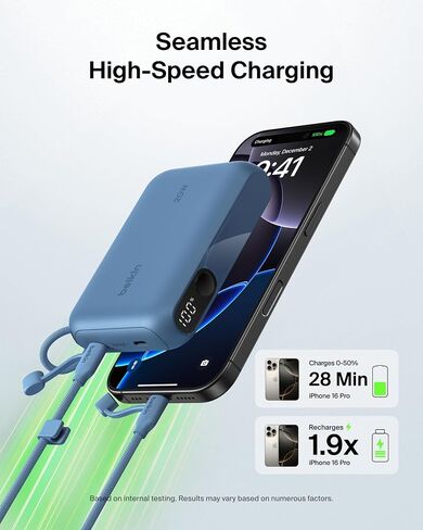 شاحن محمول بيلكين، بنك طاقة USB-C بقدرة 20,000 مللي أمبير في الساعة مع 2 منافذ USB-C ومنفذ 1x A، شاشة عرض رقمية للبطارية، شحن 20 وات لأجهزة iPhone 17 وAir وPro وSamsung Galaxy S25 وPixel 10 وiPad والمزيد - رمل in Saudi Arabia