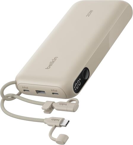 Belkin 10000mAh 20W Slim Power Bank, Digital Display, 2 USB C Ports in Saudi Arabia