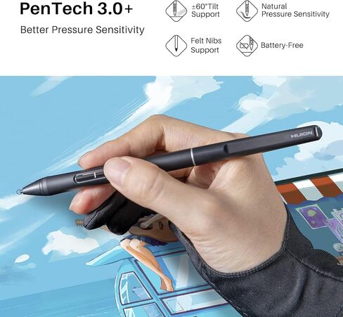 HUION Kamvas 22 Plus QLED Drawing Tablet with Full-Laminated Screen with HUION Slim Pen PW550S PenTech 3.0+ in Saudi Arabia