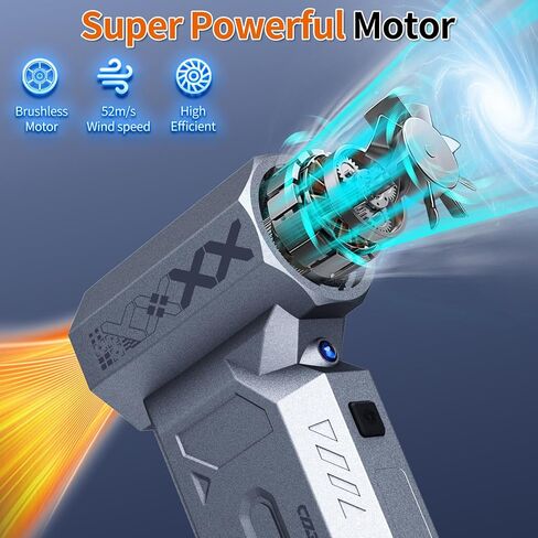 Compressed Air Duster, 180,000RPM Upgraded Electric Air Duster, 4-Gear Adjustable Mini Blower with Screen Display, Air Blower with LED Light, Dust Blower for Pc, Keyboard, Car, Home, Outdoors in Saudi Arabia