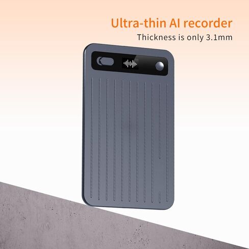 AI Voice Recorder 64GB Memory, 104 Languages Real-Time Translation - Ultra-Portable Voice Activated Recorder for Meetings/Lectures/Travel, Perfect for Students, Journalists & Business Professionals in Saudi Arabia