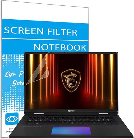 واقي شاشة مضاد للوهج لجهاز كمبيوتر محمول للألعاب MSI 18 بوصة، MSI Stealth 18/Stealth A18 AI، Titan 18HX AI، Raider A18H/Raider 18HX AI، Vector A18 HX/Crosshair 18 HX AI 18"، حماية للعين ضد الخدش in Saudi Arabia