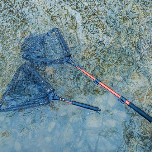 Sougayilang Fishing Net Fish Landing Net, Foldable Collapsible Telescopic Pole with EVA Handle, Durable Nylon Material Mesh, Safe Fish Catching or Releasing in Saudi Arabia