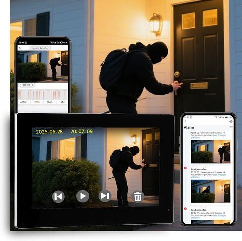2 Wired Video Intercom System, 7 Inches Video Doorbell Camera with Monitor, Wired Video Door Phone HD Camera Kits Support tuya, Two Way Talk, Video Recording, Remote Unlock for Smart Home in Saudi Arabia
