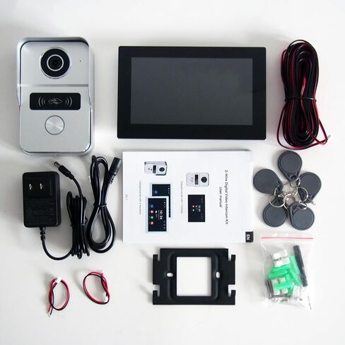 2 Wired Video Intercom System, 7 Inches Video Doorbell Camera with Monitor, Wired Video Door Phone HD Camera Kits Support tuya, Two Way Talk, Video Recording, Remote Unlock for Smart Home in Saudi Arabia