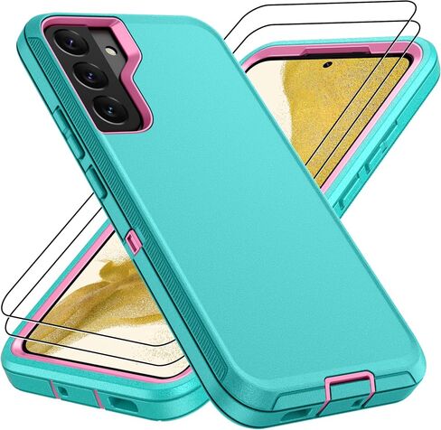 for Samsung Galaxy S22 Ultra Case with Belt Clip Holster + 2Pcs HD Screen Protector,16FT Military Grade【3 in 1 Phone Case+ Belt Clip Holster】 Heavy Duty/Full Body/Shockproof Rugged-Black in Saudi Arabia