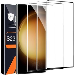 3 عبوات من واقي الشاشة الزجاجي الشفاف عالي الدقة لهاتف Samsung Galaxy S23 Ultra 5G، فتح بصمة الإصبع، منحني ثلاثي الأبعاد، مقاوم للخدش، خالي من الفقاعات in Kuwait