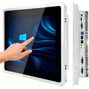 Industrial Embedded Panel PC, 10 Point Capacitive Win10 Pro Industrial Touch Screen Panel Computer, IP65 All-in-One Computer with 1xRS485, 5xRS232, I5 7200U, 17 Inches, 8GB RAM+256G SSD in Kuwait