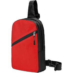 Crossbody Sling Chest Bag, Water-Resistant Side-Carry with Dual D-Ring Strap, Lightweight Hands-Free Day Sling, Fits Tablets up to 9.5", 12×8.3×2.5 in, for Travel, City Errands, Cycling, Hiking in Saudi Arabia