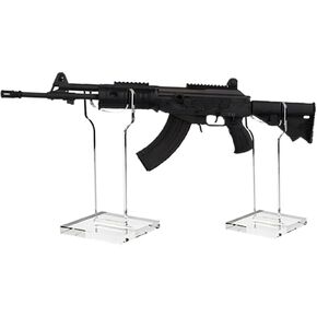 1 Pack Rifle Display Stand, Long Gun & Pistol Rack, Acrylic, Vertical Gun Display Stand (6+8 inch) in Saudi Arabia