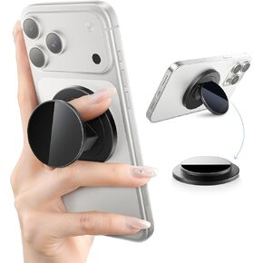 【Upgraded】 Magnetic Phone Grip for MagSafe, Magnetic Ring Holder with Soft Silicone Finger Loop, Rotating Top, Secure Hold for iPhone 17 Air 16 Pro Max Plus 15/14/13/12 in Saudi Arabia