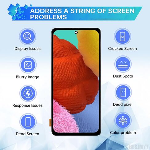 بديل شاشة Samsung Galaxy A51 مع إطار شاشة LCD تعمل باللمس محول رقمي تجميع كامل زجاج إصلاح مع مجموعة أدوات إصلاح SM-A515F (A515F A515FN/DS A515U) in Saudi Arabia