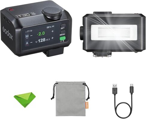 فلاش Godox iT30Pro O iT30Pro-O TTL لكاميرا أوليمبوس باناسونيك، وقت إعادة التدوير GN15 1.5 ثانية، فلاش طاقة كامل 560، 1/8000 HSS، 2.4G لاسلكي، بطارية ليثيوم مدمجة Speedlight (أسود) in Saudi Arabia