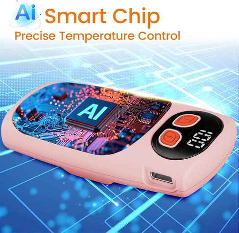 Hand Warmers Rechargeable 2Pack,AI Electric Hand Warmers 20Hrs Long Safe Heat,Max 131℉, with LED Display,Portable Pocket Heater for Skiing,Raynauds, Hunting Essentials,Gifts for Christmas,Men Women in Saudi Arabia