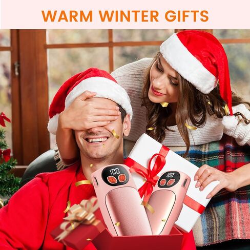 Hand Warmers Rechargeable 2Pack,AI Electric Hand Warmers 20Hrs Long Safe Heat,Max 131℉, with LED Display,Portable Pocket Heater for Skiing,Raynauds, Hunting Essentials,Gifts for Christmas,Men Women in Saudi Arabia