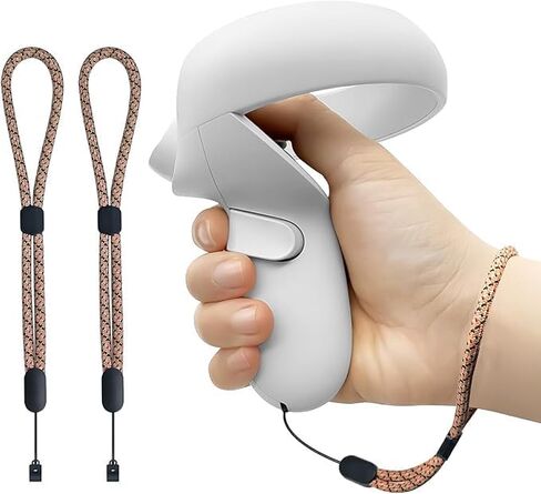 حبل معصم عاكس محسّن لوحدة التحكم Meta Quest 2، أشرطة يد مريحة قابلة للتعديل، ملحقات بديلة سهلة التركيب لملاءمة وحدة التحكم الآمنة (أسود) in Kuwait