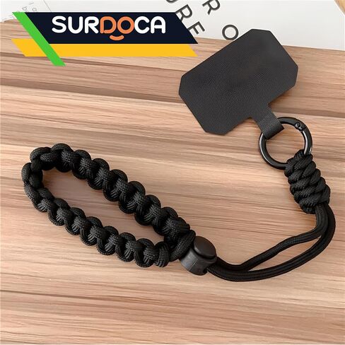 حبل هاتف قابل للتعديل من SURDOCA، حزام معصم للكاميرا، حبل معصم مصنوع يدويًا، سوار معصم للهاتف، حزام هاتف خلوي مضاد للسرقة، بني in Kuwait