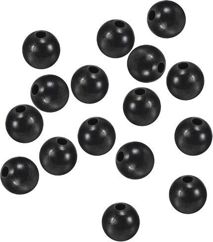 6mm Fishing Beads, 200 Pieces Plastic Fishing Bait Eggs Rig Bead Tackle Tool Round, Black in Saudi Arabia