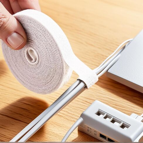 Reusable Fastening Tape Cable Ties - Adjustable Hook-and-Loop Cable Management Tape for Organizing Wires, Cord Organizer in Saudi Arabia