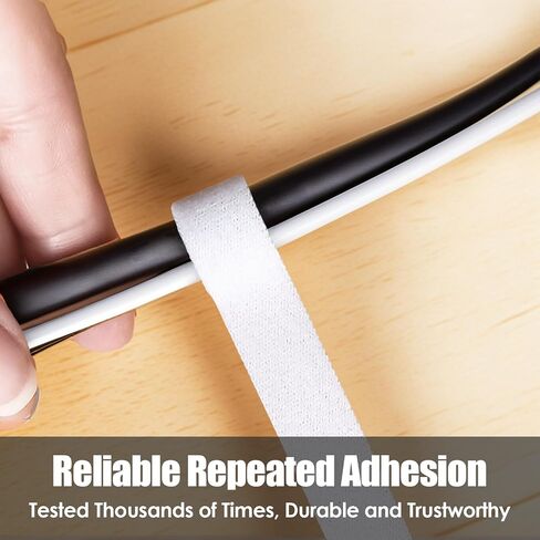 Reusable Fastening Tape Cable Ties - Adjustable Hook-and-Loop Cable Management Tape for Organizing Wires, Cord Organizer in Saudi Arabia