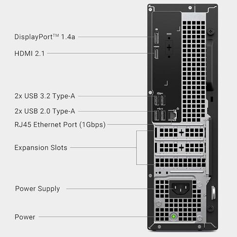سطح المكتب النحيف ECS1250 من Dell - معالج Intel Core Ultra 7-265، ورسومات Intel UHD، وذاكرة 32 جيجابايت DDR5 5600MT/s، و1 تيرابايت M.2 SSD، وقارئ بطاقة SD 3.0، ولوحة مفاتيح سلكية وماوس، وWin 11 Pro in Kuwait