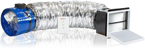 مروحة Quietcool QC CL-2250 RF Classic المتقدمة للمنزل بالكامل مع تحكم لاسلكي - ما يصل إلى 2465 CFM - سرعتان - تغطي ما يصل إلى 1,233 قدم مربع - ضمان 10 سنوات - شبكة قابلة للإزالة in Kuwait