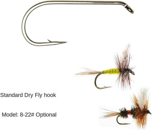 Fly Tying Hook,Standard Blue Dun Long Shank Fly Fish Hook(16#) in Saudi Arabia