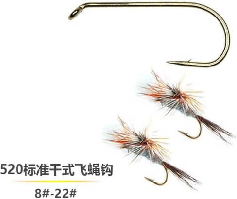 Fly Tying Hook,Standard Blue Dun Long Shank Fly Fish Hook(16#) in Saudi Arabia