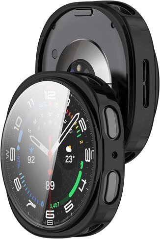 Compatible with Samsung Galaxy Watch 8 40MM 44MM Case,Soft Flexible TPU Ultra-Thin Scratch Resistant Full Protective Bumper Cover for Samsung Galaxy Watch 8 Smartwatch (Gold, 40MM) in Saudi Arabia