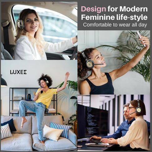 LUXEE Wireless Trucker Bluetooth Headset with Mic, V5.3 Bluetooth Headphones with Noise Cancelling Microphone, Single-Ear Wireless Headphones for Work Truckers Home Call Center Ready with Auto Switch. in Saudi Arabia