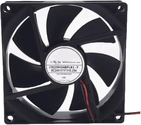 C9225H24BPLB1-7 DC 24V 0.15A 92x92x25mm مروحة تبريد خادم 2 سلك in Saudi Arabia