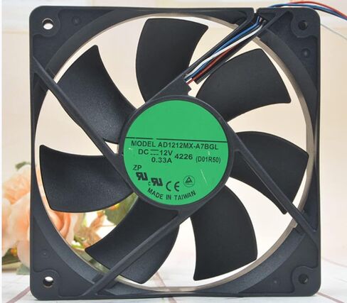 for AD1212MX-A7BGL 12V 0.33A 3.96W 800/2500RPM 80CFM 35DBA 120X120X25MM 4-Wire Cooling Fan in Saudi Arabia