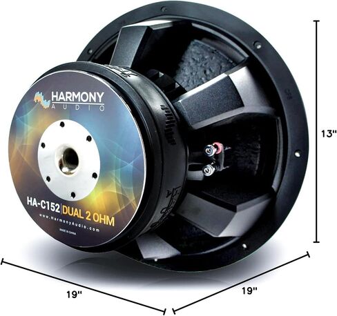 Harmony Audio HA-C152 ستيريو سيارة منافس كربون 15 بوصة فرعي 2800 وات مزدوج 2 أوم مضخم صوت جديد in Saudi Arabia
