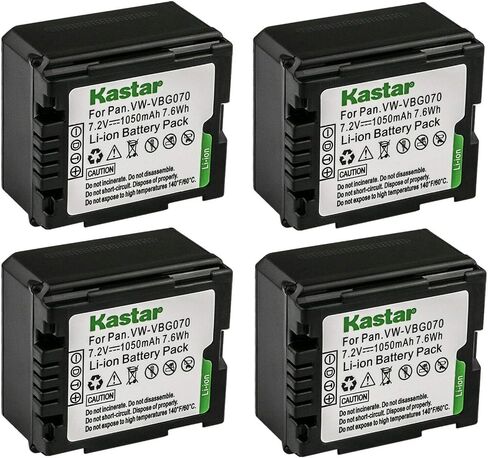 Kastar 4-Pack بطارية بديلة لباناسونيك HDC-TM700، HDC-TM700K، HDC-TM750، HDC-TMT750GK، NV-GS90، NV-GS98GK، NV-GS320، NV-GS330، NV-GS500، PV-GS320، PV-GS500، PV-GS80، بف-GS83، بف-GS85، بف-GS90 in Saudi Arabia