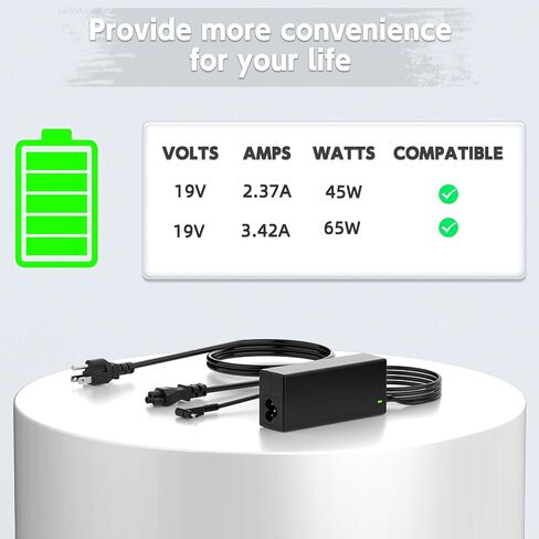 65W Laptop Charger Compatible with Acer Chromebook 15 14 13 11 R11 N15Q8, N15Q9, N15Q10, CB3, CB5, C720, C720p, C738T, C731, C740; Acer Aspire 3 5, Swift/Spin 1 3 5 Power Supply Cord in Saudi Arabia