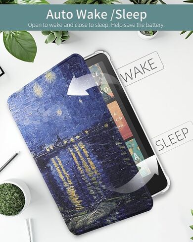 حافظة لجهاز Kindle Paperwhite الجيل الثاني عشر 2024 وKindle Colorsoft Signature Edition مقاس 7 بوصات، غطاء حماية خلفي شفاف ناعم من مادة TPU in Saudi Arabia