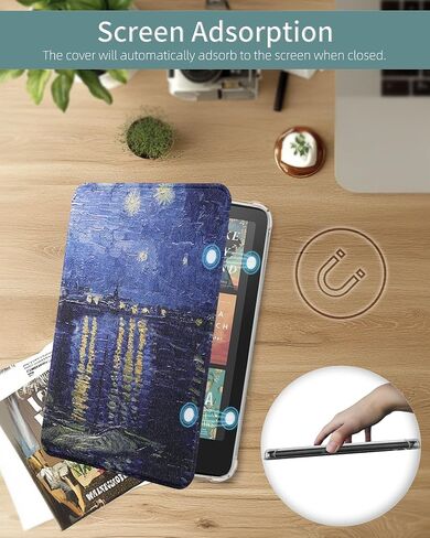 حافظة لجهاز Kindle Paperwhite الجيل الثاني عشر 2024 وKindle Colorsoft Signature Edition مقاس 7 بوصات، غطاء حماية خلفي شفاف ناعم من مادة TPU in Saudi Arabia