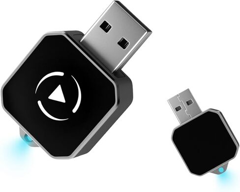 محول CarPlay & Android التلقائي اللاسلكي، تحويل التوصيل والتشغيل 2 في 1 لسيارات Apple CarPlay السلكية، متوافق مع USB/USB-C، يعمل مع هواتف iPhone iOS 10+ وAndroid 11+ الذكية in Kuwait