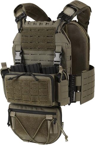 VOTAGOO GEAR 500D Quick Release Modular Plate Carrier Men Training Vest With Drop Pouch, Adjustable Training Vest For Outdoor in Saudi Arabia