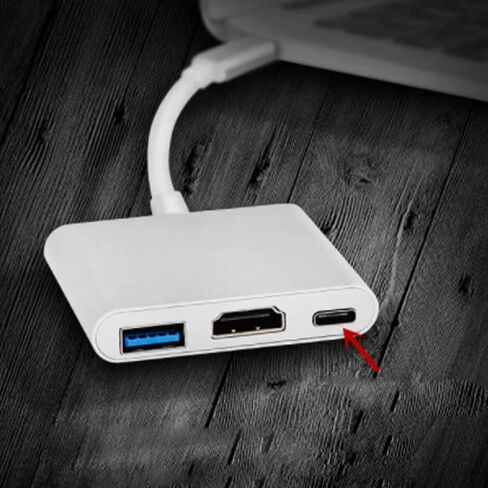 Keenso Type C إلى HD واجهة الوسائط المتعددة VGA محول متين 4K 30 هرتز التوصيل والتشغيل للمسرح، الترفيه المنزلي النحاسي (فضي) in Saudi Arabia