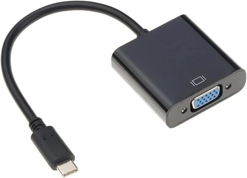 USBC to V/GA Adapter USB 3.1 TY>pe C to V/GA Adapter 1080P FHD for 12 Inch Chromebook Pixel Lumia 950XL(Black) in Saudi Arabia