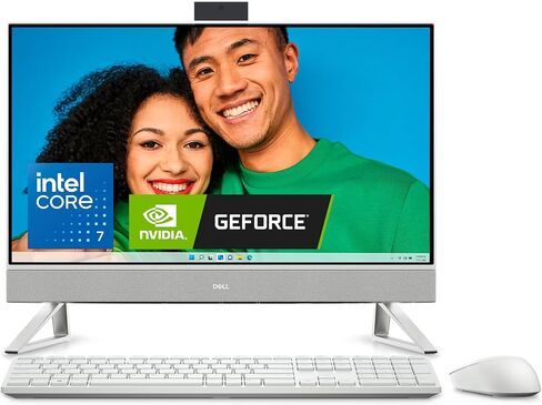 Dell Inspiron 7730 All in One Desktop - 27-inch FHD (1920 x 1080) Display, Intel Core 5-120U, 16GB DDR4 RAM, 512GB SSD, Intel Graphics, Windows 11 Home, Onsite Service - White (Renewed) in Saudi Arabia